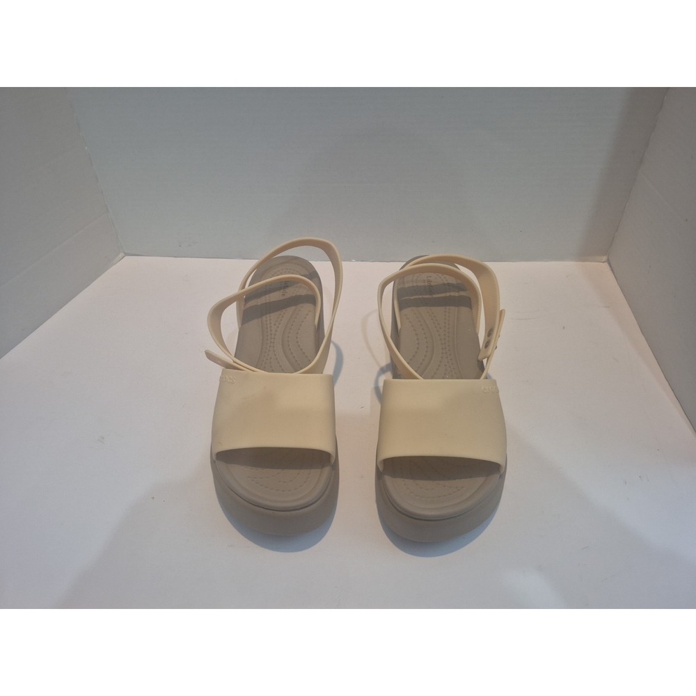 CROCS Women's Beige Cream Platform Sandals